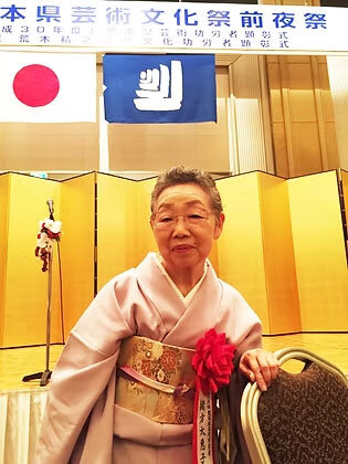 緒方妙子（高校4回生）さん　熊本県芸術功労者として顕彰される02